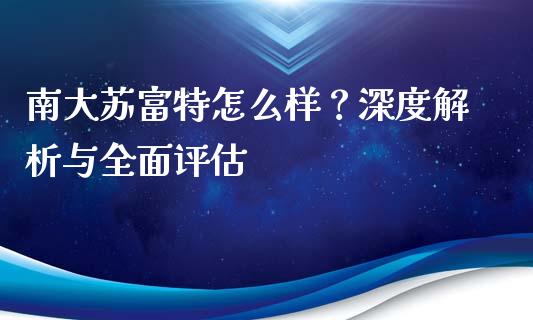 南大苏富特怎么样？深度解析与全面评估_https://wap.letulww.com_融资租赁_第1张