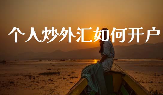 个人炒外汇如何开户_https://wap.letulww.com_投资策略_第1张