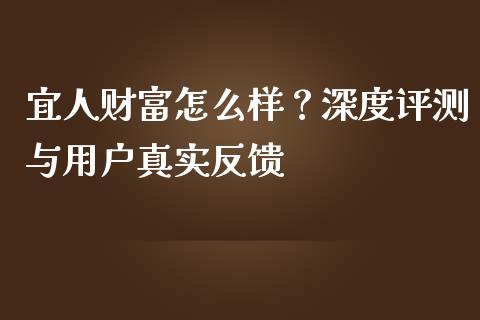 宜人财富怎么样？深度评测与用户真实反馈_https://wap.letulww.com_投资管理_第1张