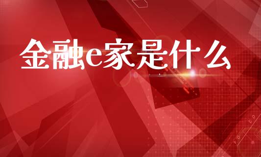 金融e家是什么_https://wap.letulww.com_投资管理_第1张