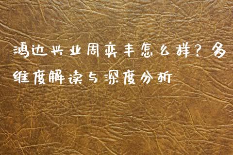 鸿达兴业周奕丰怎么样？多维度解读与深度分析_https://wap.letulww.com_投资策略_第1张