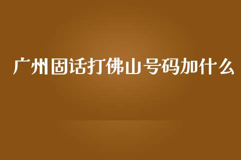 广州固话打佛山号码加什么_https://wap.letulww.com_融资租赁_第1张