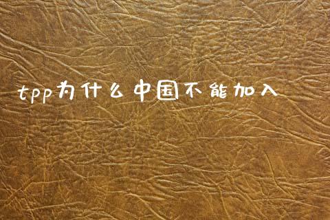 tpp为什么中国不能加入_https://wap.letulww.com_融资租赁_第1张