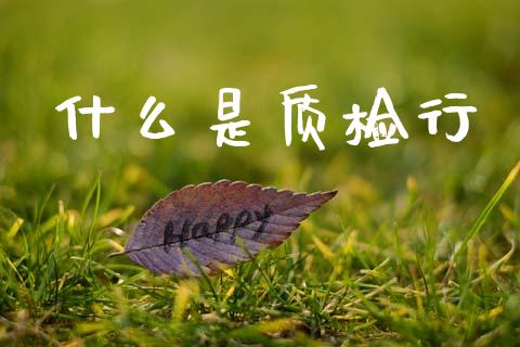 什么是质检行_https://wap.letulww.com_投资策略_第1张