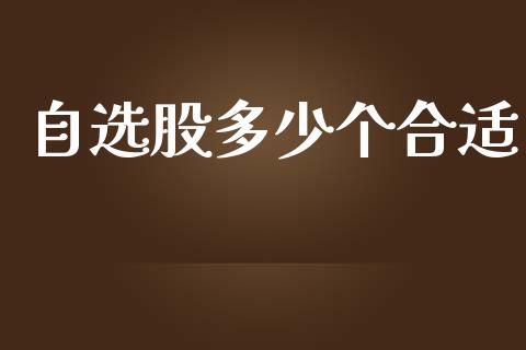 自选股多少个合适_https://wap.letulww.com_融资租赁_第1张