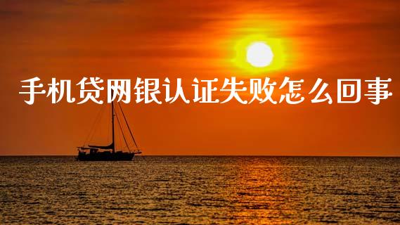 手机贷网银认证失败怎么回事_https://wap.letulww.com_投资策略_第1张