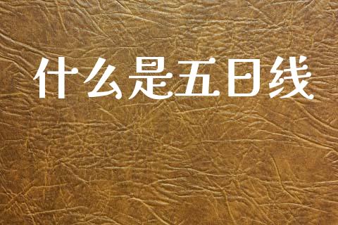 什么是五日线_https://wap.letulww.com_投资管理_第1张
