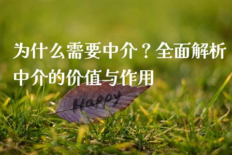 为什么需要中介?全面解析中介的价值与作用_融资租赁_第1张_外汇交易_投资策略_融资租赁_投资管理 为什么需要中介?全面解析中介的价值与作用_https://wap.letulww.com_融资租赁_第1张