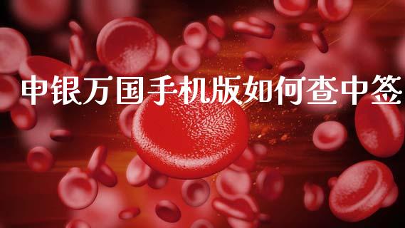 申银万国手机版如何查中签_https://wap.letulww.com_外汇交易_第1张