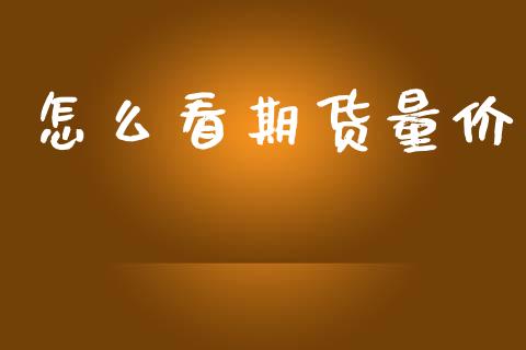 怎么看期货量价_https://wap.letulww.com_投资策略_第1张