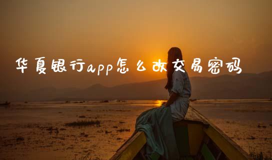华夏银行app怎么改交易密码_https://wap.letulww.com_投资管理_第1张