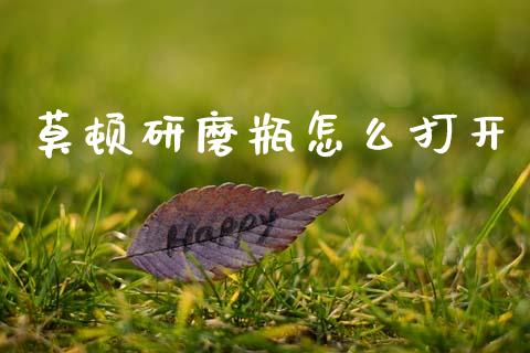 莫顿研磨瓶怎么打开_https://wap.letulww.com_投资管理_第1张