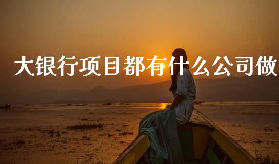 大银行项目都有什么公司做_https://wap.letulww.com_投资策略_第1张