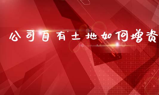 公司自有土地如何增资_https://wap.letulww.com_投资管理_第1张