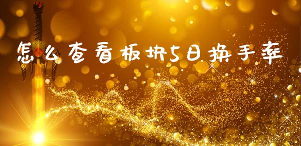 怎么查看板块5日换手率_https://wap.letulww.com_投资管理_第1张