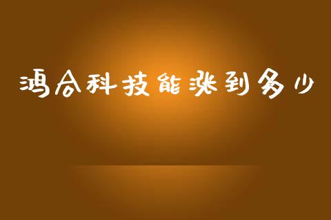 鸿合科技能涨到多少_https://wap.letulww.com_外汇交易_第1张