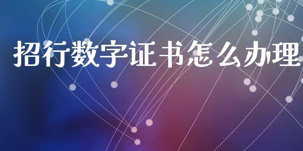 招行数字证书怎么办理_https://wap.letulww.com_融资租赁_第1张
