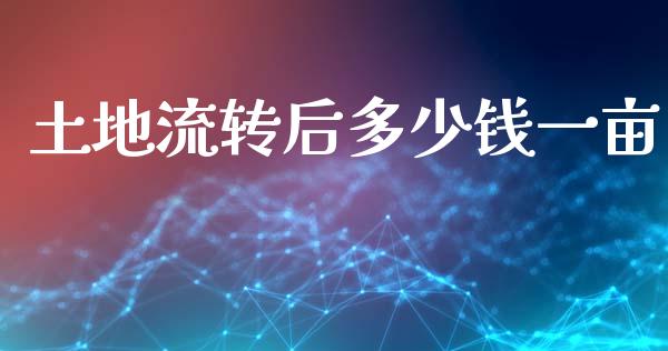 土地流转后多少钱一亩_https://wap.letulww.com_投资策略_第1张