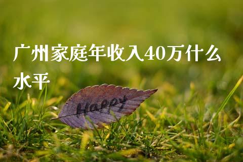 广州家庭年收入40万什么水平_https://wap.letulww.com_投资管理_第1张