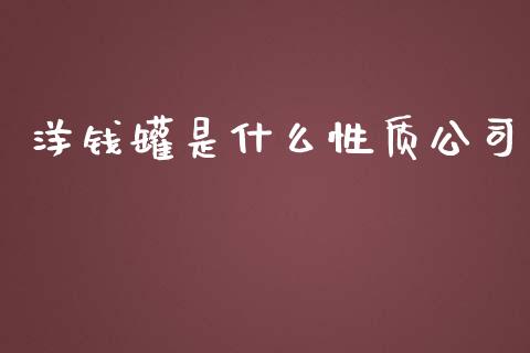 洋钱罐是什么性质公司_https://wap.letulww.com_投资策略_第1张