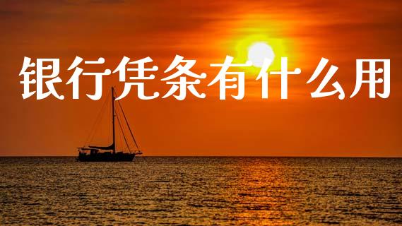 银行凭条有什么用_https://wap.letulww.com_投资管理_第1张