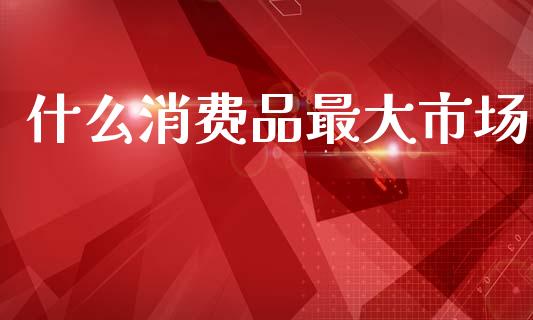 什么消费品最大市场_https://wap.letulww.com_外汇交易_第1张