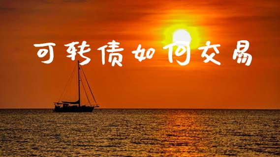 可转债如何交易_https://wap.letulww.com_投资策略_第1张