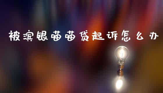 被滨银喵喵贷起诉怎么办_https://wap.letulww.com_融资租赁_第1张