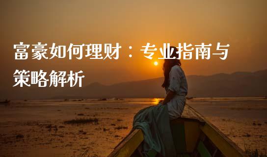 富豪如何理财：专业指南与策略解析_https://wap.letulww.com_投资策略_第1张
