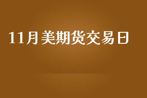 11月美期货交易日_https://wap.letulww.com_外汇交易_第1张