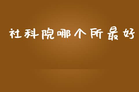社科院哪个所最好_https://wap.letulww.com_投资策略_第1张