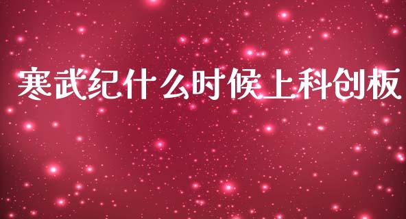 寒武纪什么时候上科创板_https://wap.letulww.com_投资管理_第1张