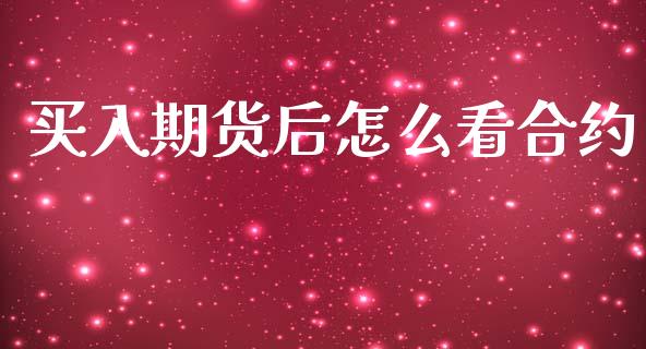 买入期货后怎么看合约_https://wap.letulww.com_投资管理_第1张