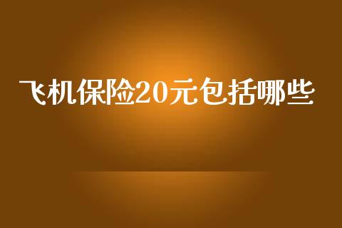 飞机保险20元包括哪些_https://wap.letulww.com_投资管理_第1张