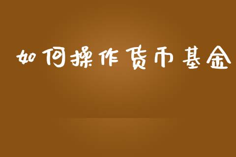 如何操作货币基金_https://wap.letulww.com_外汇交易_第1张