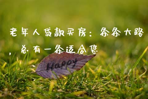 老年人贷款买房：条条大路，总有一条适合您_https://wap.letulww.com_外汇交易_第1张