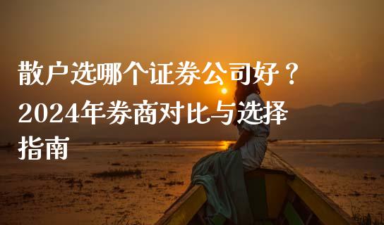 散户选哪个证券公司好？ 2024年券商对比与选择指南_https://wap.letulww.com_投资策略_第1张