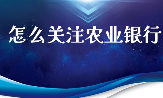 怎么关注农业银行_https://wap.letulww.com_外汇交易_第1张