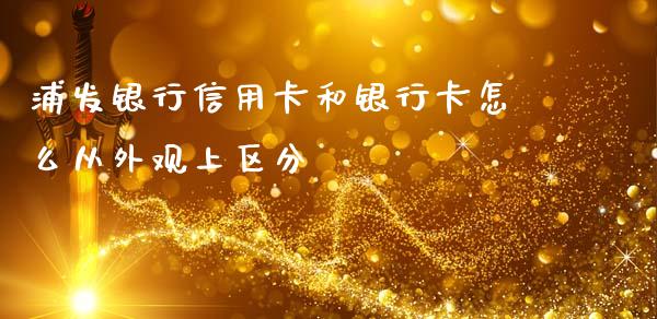 浦发银行信用卡和银行卡怎么从外观上区分_https://wap.letulww.com_投资策略_第1张