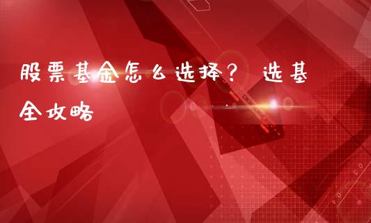股票基金怎么选择？ 选基全攻略_https://wap.letulww.com_投资管理_第1张