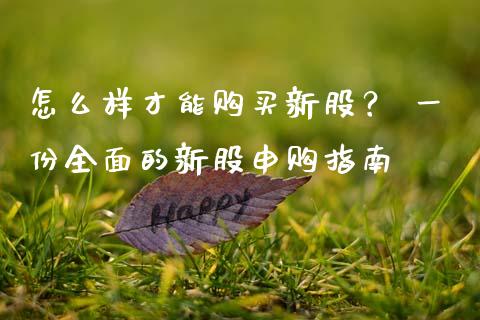 怎么样才能购买新股？ 一份全面的新股申购指南_https://wap.letulww.com_外汇交易_第1张