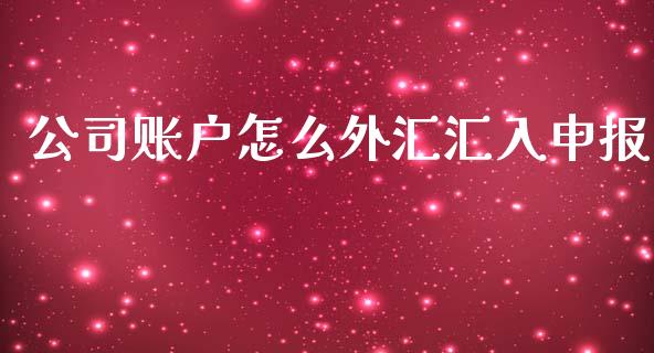 公司账户怎么外汇汇入申报_https://wap.letulww.com_投资管理_第1张