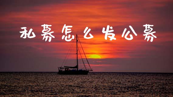 私募怎么发公募_https://wap.letulww.com_融资租赁_第1张
