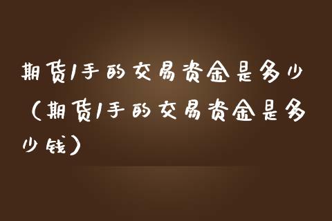 期货1手的交易资金是多少（期货1手的交易资金是多少钱）_https://wap.letulww.com_投资策略_第1张