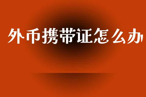 外币携带证怎么办_https://wap.letulww.com_融资租赁_第1张