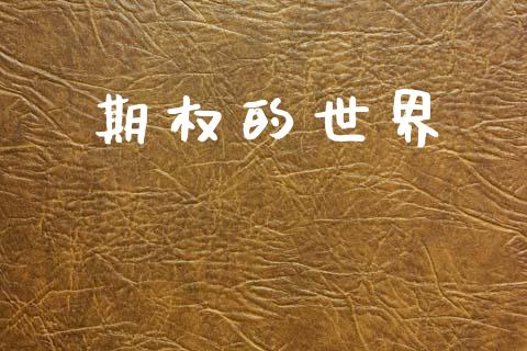 期权的世界_https://wap.letulww.com_投资策略_第1张