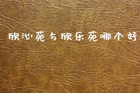 欣沁苑与欣乐苑哪个好_https://wap.letulww.com_投资管理_第1张