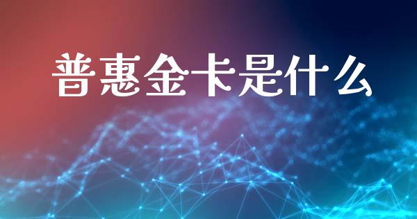 普惠金卡是什么_https://wap.letulww.com_外汇交易_第1张