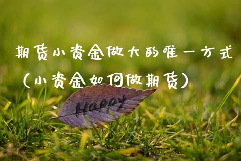 期货小资金做大的唯一方式(小资金如何做期货)_投资管理_第1张_外汇交易_投资策略_融资租赁_投资管理 期货小资金做大的唯一方式(小资金如何做期货)_https://wap.letulww.com_投资管理_第1张