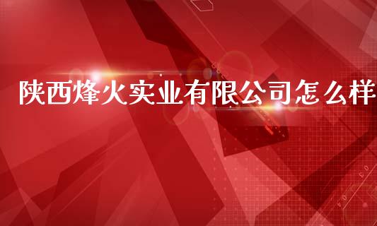 陕西烽火实业有限公司怎么样_https://wap.letulww.com_融资租赁_第1张